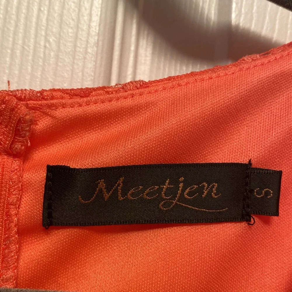 NWOT Meetjen Peach Sleeveless Lace Dress…size S - Picture 4 of 5